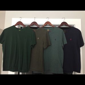 Lot of 6 Polo Ralph Lauren V-Necks Shirts